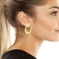 Steve Madden Yellow Gold-Tone Heart Doorknocker Earrings - image 2
