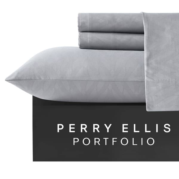 Perry Ellis Portfolio Herringbone 6pc. Embossed Stripe Sheet Set