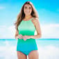 Womens Beach House Sea View Ombre Pique Blair Tankini Swim Top - image 2