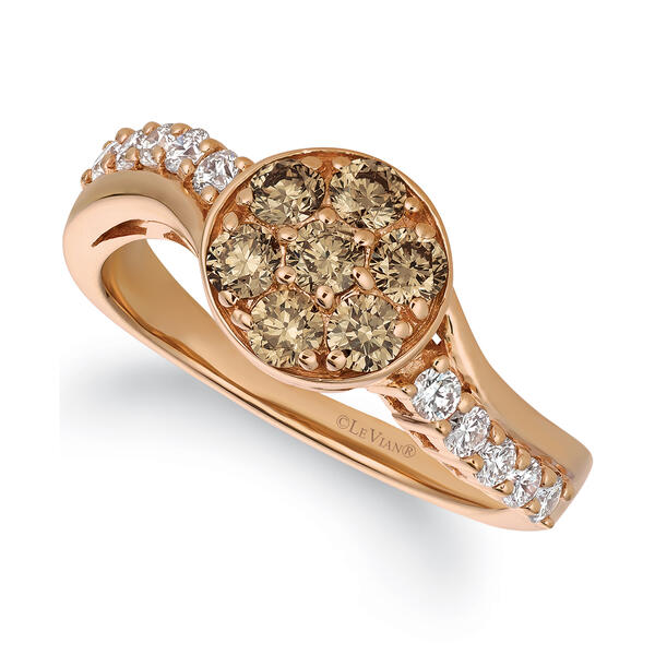 Le Vian&#40;R&#41; Champagne&#40;R&#41; 14kt. Strawberry Gold&#40;R&#41; & Diamond Ring - image 