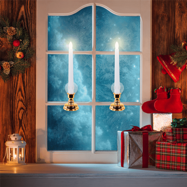 Northlight Single Light Window White Candles - Set of 6