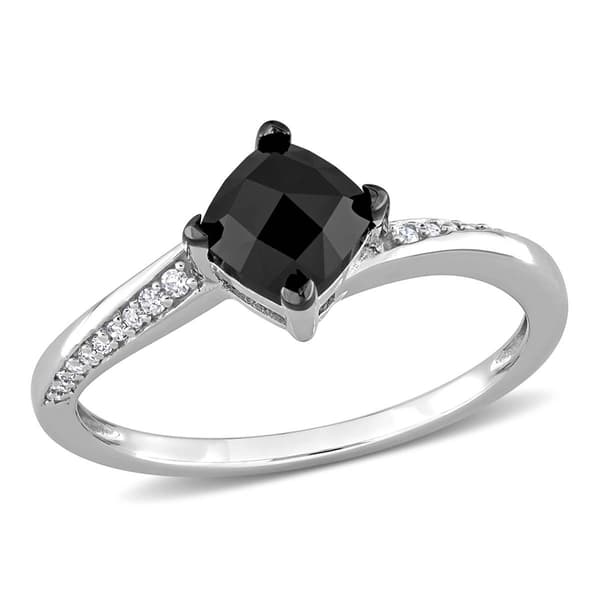 Radiant Rainbow(tm) 10kt. Gold 1ctw. Cushion Diamond Ring