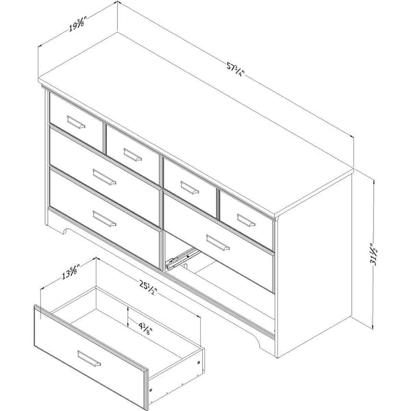 South Shore Versa 6-Drawer Double Dresser