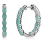 Gemstone Classics(tm) 4x3mm Oval Emerald Inside Out Hoop Earrings - image 1