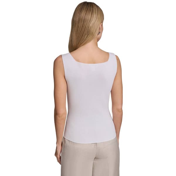 Womens Calvin Klein Sleeveless Square Neck Solid Blouse
