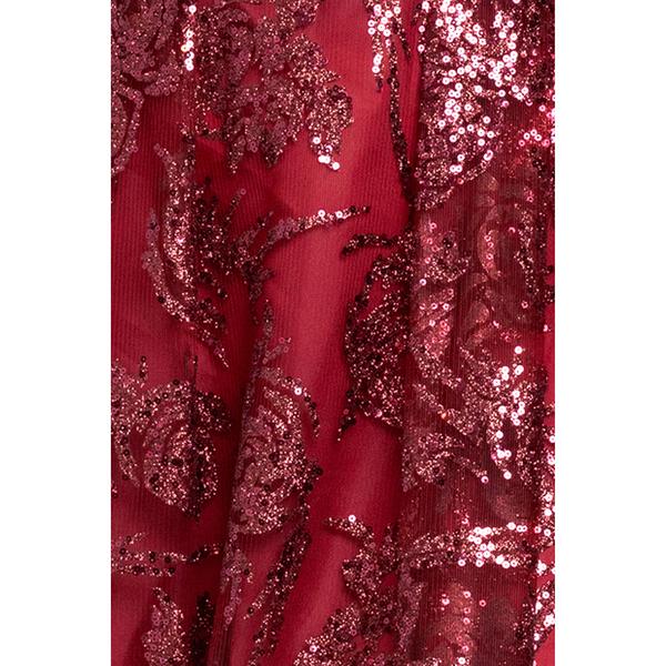Juniors Plus Blondie Nites Glitter Corset V-Neck Party Dress