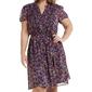 Plus Size MSK Short Sleeve Chiffon Floral Pintuck Midi Dress - image 4