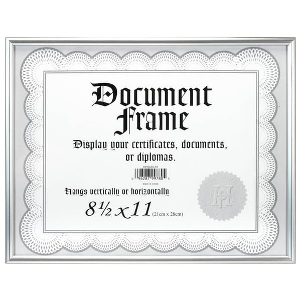 Malden Metro Platinum Certificate Frame - 8.5 x 11