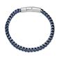 Mens Lynx Blue Ion Plated Stainless Steel Foxtail Chain Bracelet - image 4