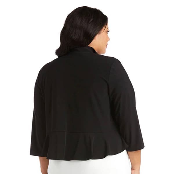 Plus Size R&M Richards Ity Ruffle Edge Shrug