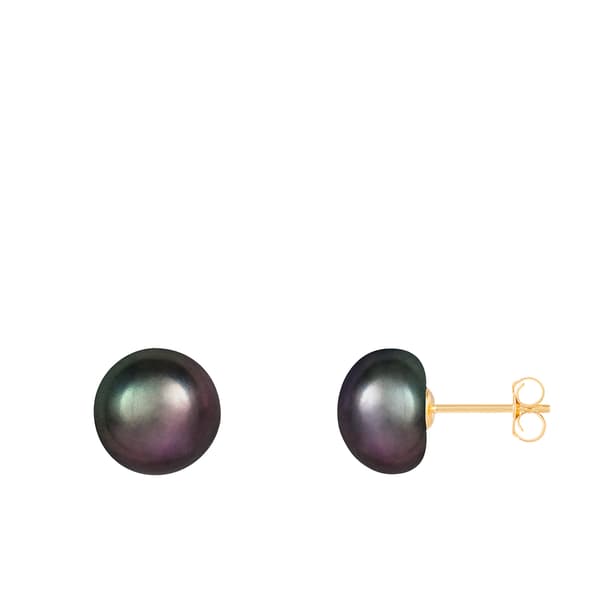 Splendid Pearls 14kt. Gold 9mm Freshwater Pearl Stud Earrings - image 