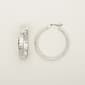 Sterling Silver Diamond Hoop Earrings - image 1