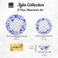 222 Fifth Ayla 12pc. Blue Porcelain Dinnerware Set - image 7