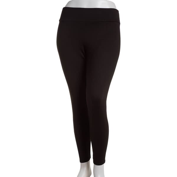 Juniors Plus Eye Candy Solid Peached Brushed Inside Legging - image 