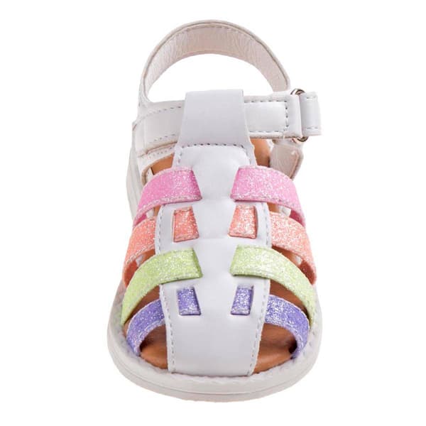 Little Girls Laura Ashley&#174; Colorful Hook and Loop Sandals