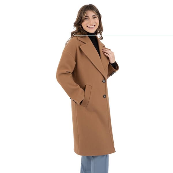 Womens Nine West Single Breasted Faux Wool Walker