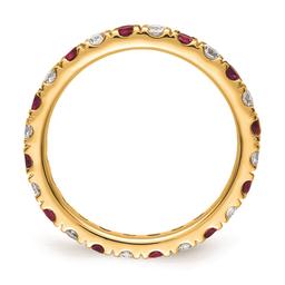 Pure Fire 14kt. Yellow Gold Lab Created Ruby Eternity Band