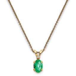 Gemstone Classics(tm) 14kt. Yellow Gold May Birthstone Necklace