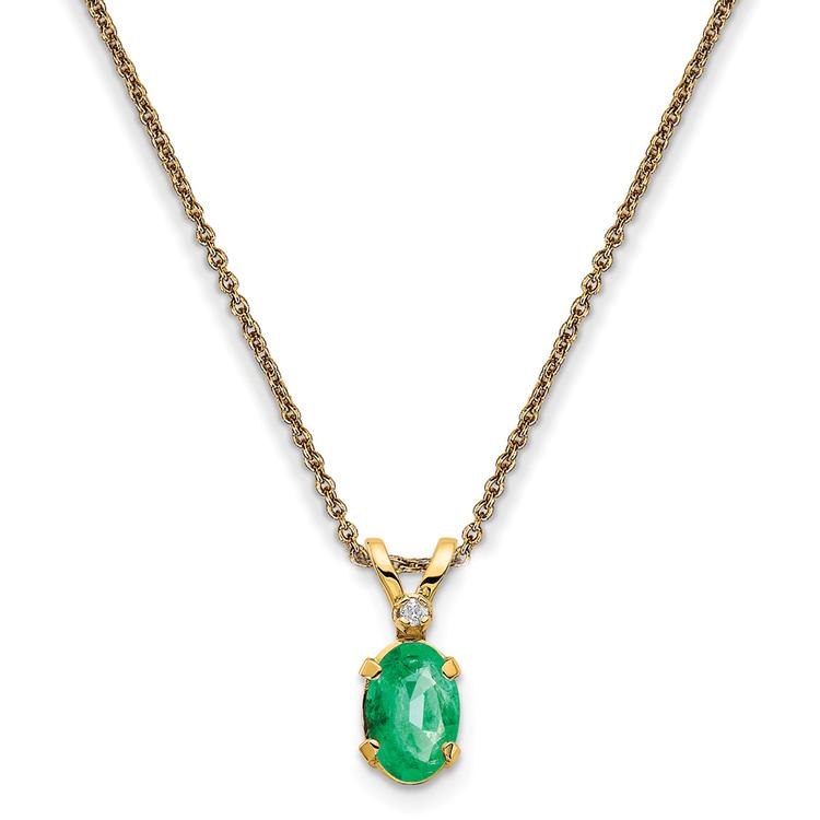 Gemstone Classics(tm) 14kt. Yellow Gold May Birthstone Necklace