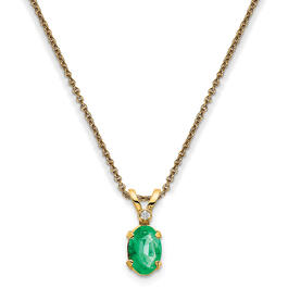 Gemstone Classics&#40;tm&#41; 14kt. Yellow Gold May Birthstone Necklace