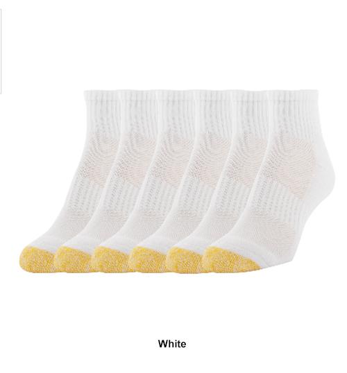 Womens Gold Toe® 6pk. Cushion Sport Quarter Socks