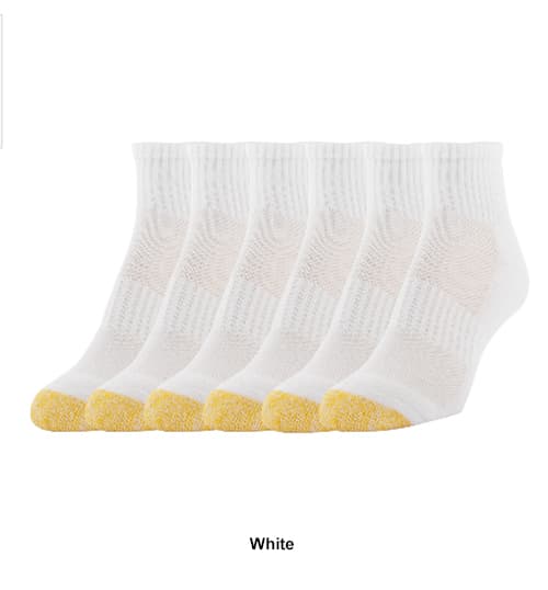 Womens Gold Toe® 6pk. Cushion Sport Quarter Socks