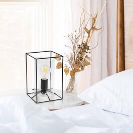 Lalia Home Studio Loft Small Table Lamp w/Cylinder Glass Shade
