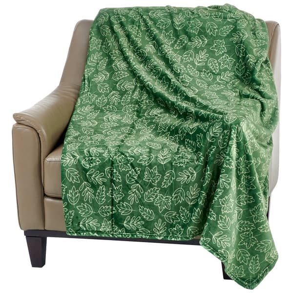 Ashley Cooper™ Stamped Leaf Plush Throw