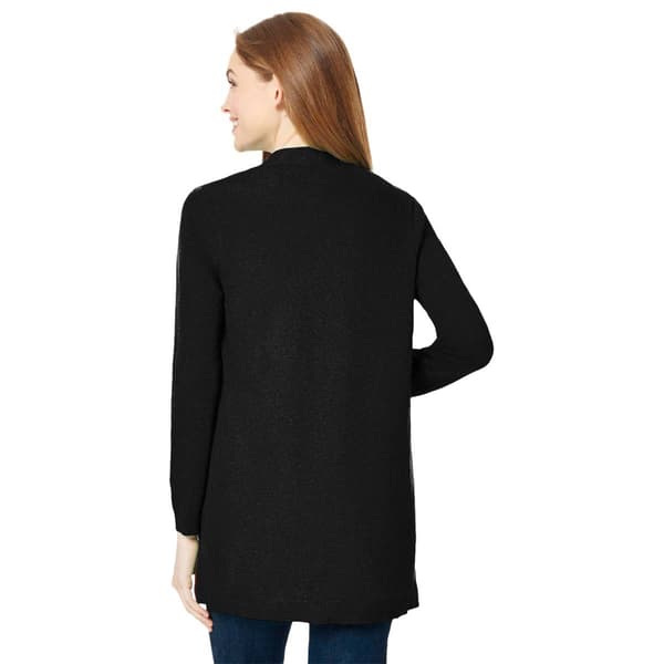 Plus Size Jones New York Long Sleeve Open Front Placket Cardigan