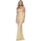Juniors Blondie Nites Bead Like Sequin Drape Neck Sheath Dress - image 4