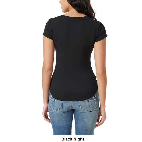 Juniors Wallflower Short Sleeve Crew Neck Tunic Tee
