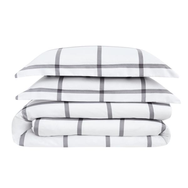 Truly Soft Printed Windowpane 3pc. Duvet Cover Set