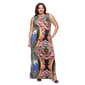 Plus Size 24/7 Comfort Apparel Geometric Floral Maxi Dress - image 2