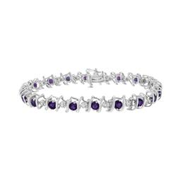 Gemstones Classics(tm) Amethyst & Diamond Tennis Bracelet