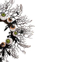 Northlight Seasonal 24in. Halloween Eyeballs &amp; Spiders Wreath