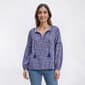 Womens LANDS END(R) Ruffle Neck Ditsy Floral Blouse - image 1