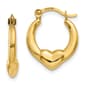 Gold Classics(tm) 14kt. Gold Hollow Heart Hoop Earrings - image 1