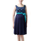 Womens Glow & Grow&#40;R&#41; Belted Maternity Fit & Flare Dress - image 1