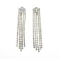 Rosa Rhinestones Silver-Tone Fringe Chandelier Earrings - image 1