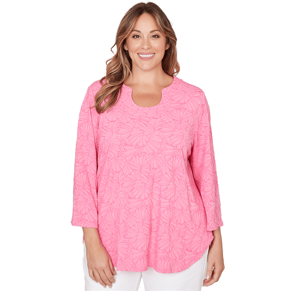 Women''s Ruby Rd. California Dreaming Horseshoe Neck Solid Floral