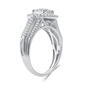 Nova Star&#174; Lab Grown Diamond Halo Cluster Cathedral Bridal Set - image 2
