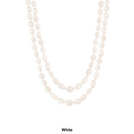 Splendid Pearls Endless 64&quot; Baroque Freshwater Pearl Necklace