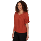 Womens Emaline Summer In The City Solid Elbow Sleeve Blouse - image 3