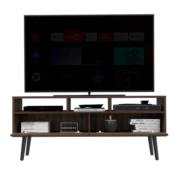 FM FURNITURE Hamburg Dark Walnut TV Stand