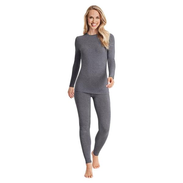 Womens Cuddl Duds® Softwear Stretch Long Sleeve Crew Neck