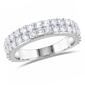 Gemstone Classics&#40;tm&#41; Sterling Silver White Sapphire Double Row Ring - image 1