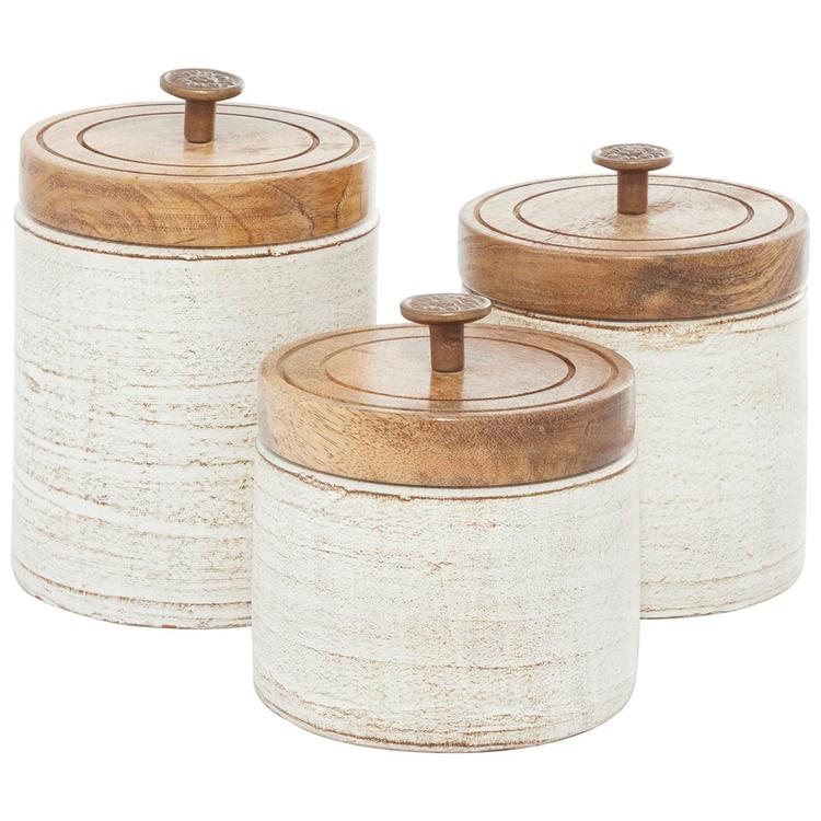 9th & Pike® 3pc. Shabby Chic Storage Jars