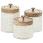 9th & Pike&#174; 3pc. Shabby Chic Storage Jars - image 2