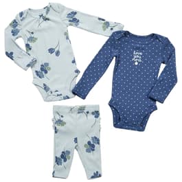 Baby Girl &#40;NB-24M&#41; Carter's&#40;R&#41; 3pc. Dot & Floral Bodysuit Pant Set