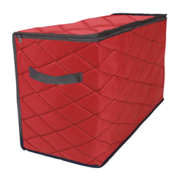 Simple Living 96ct.Quilted Zip Up Christmas Ornament Storage Tub